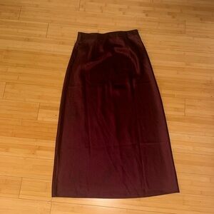 Silk midi skirt